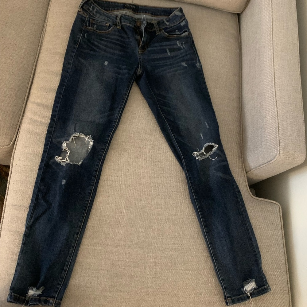 Distressed jeans